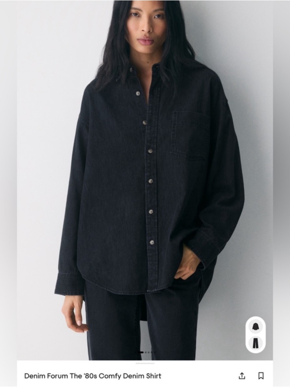 Denim Forum Black Denim Shirt Jacket